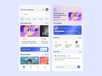Event Schedule Tracking App app design branding design event event schedule event schedule tracking app event tracker logo mobile app mobile app ui tracking app ui ux