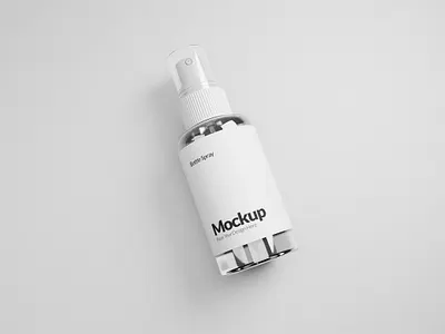 Bottle Spray Mockup brand label medical