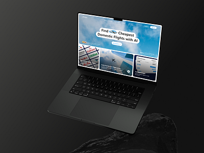 Flaight - SaaS AI Flight Platform Website UI Design clean design design illustration landing page modern design ui ui design web design