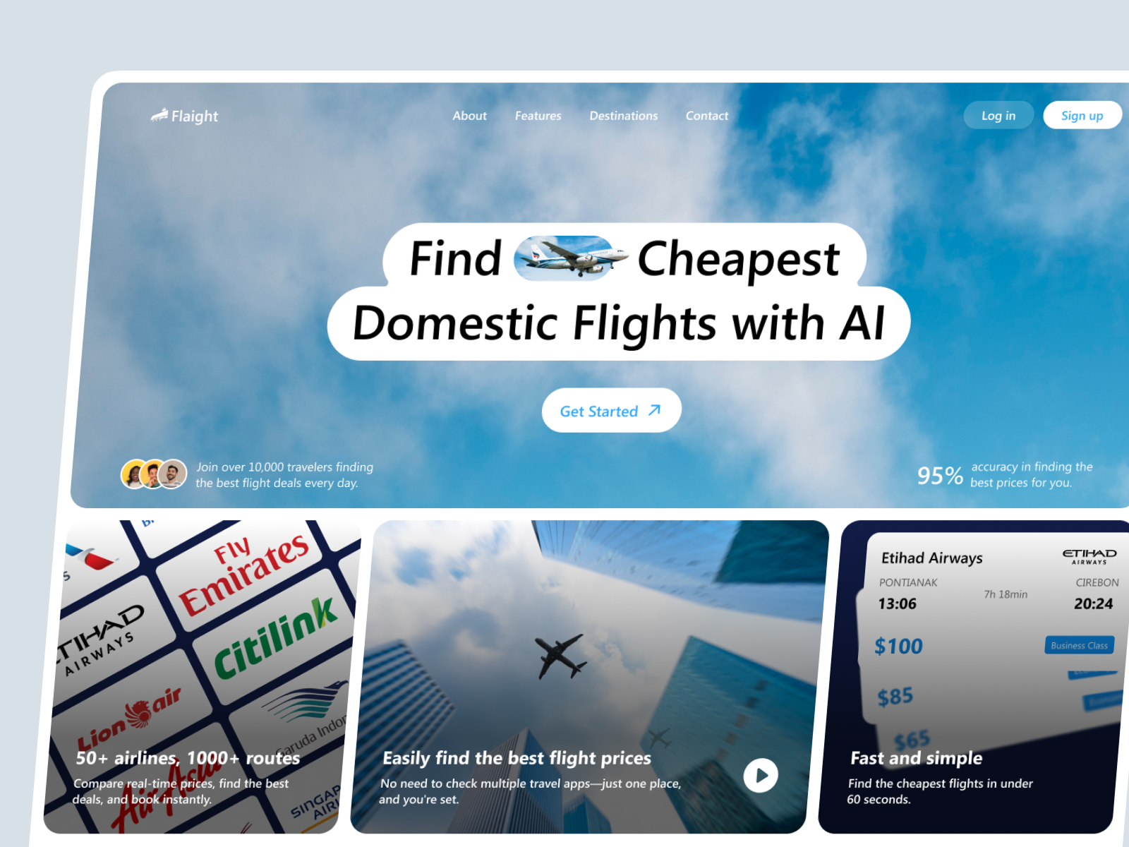 Example of One Landing Page Web Figma UI/UX Design