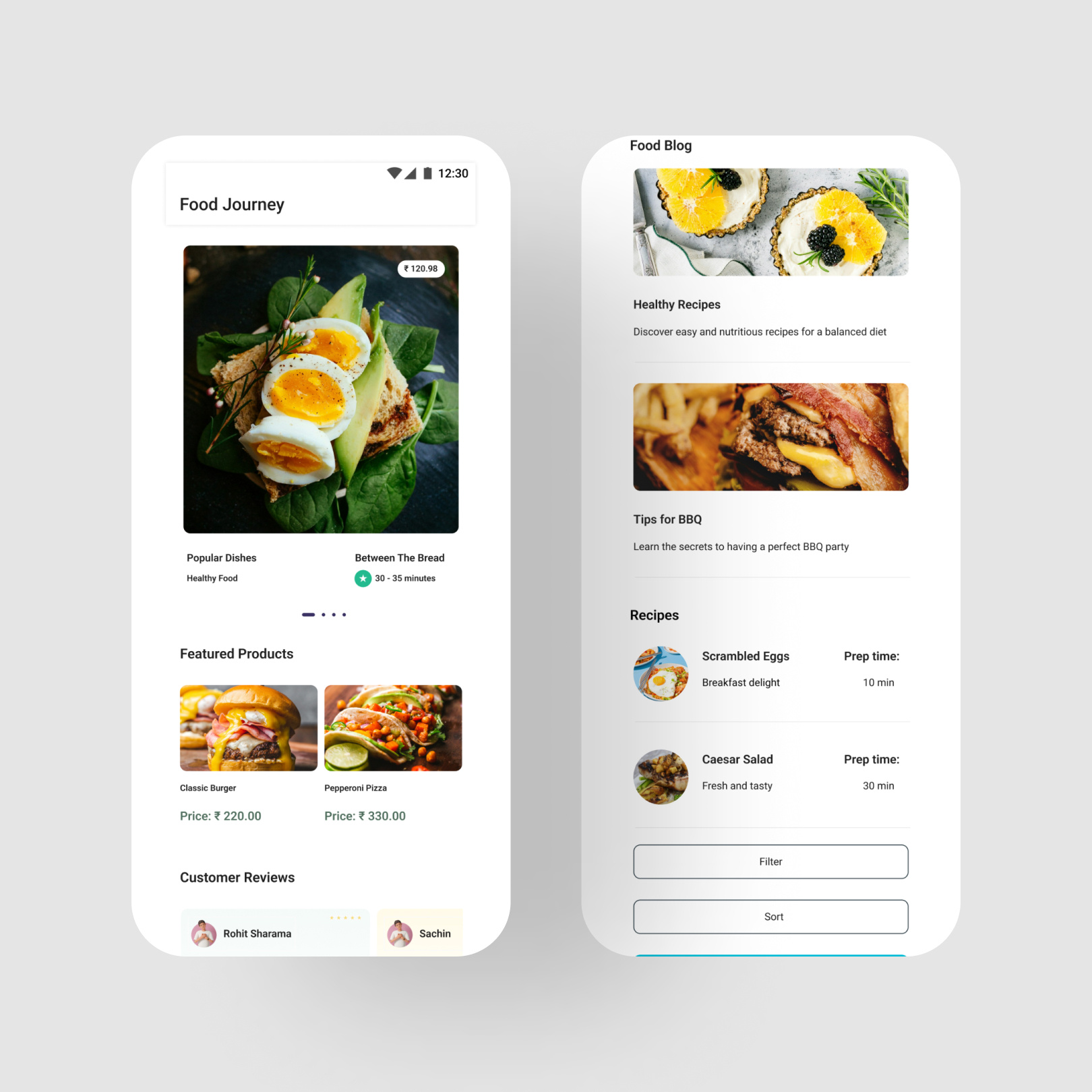 Food Delivery App Concept ai app branding food interface mobile online payments ui user