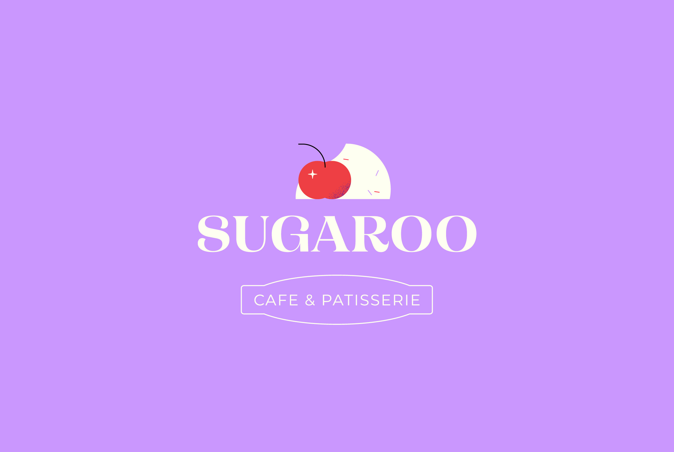 Cafe & Patisserie: Logo and packaging box brand branding cafe cake candies cartoon style chocolate coffee shop colourful cookies design illustration logo logotype package packaging patisserie sweets symbol