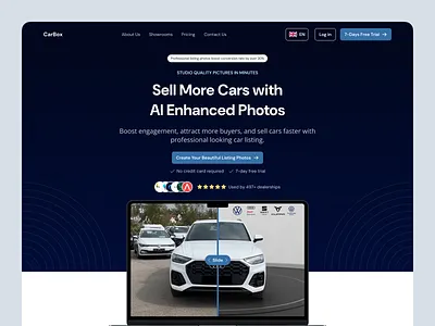 Carbox - SaaS AI B2B Landing Page clean design design landing page modern design saas ui ui design web design