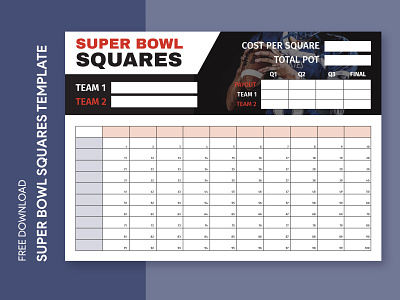 Thanksgiving Football Squares Game Free Google Docs Template