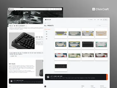 ClickCraft - Ecommerce Framer Template #4 design framer framer template template ui design uiux ux design web design website design