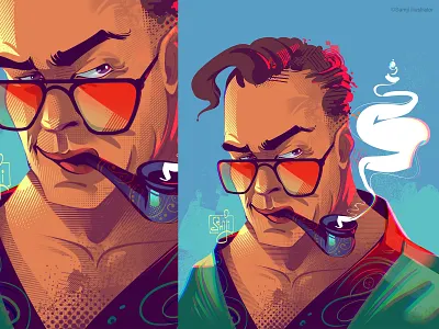 PiPe character design freelance illustrator illustration illustrator pipe portrait procreate samji illustrator