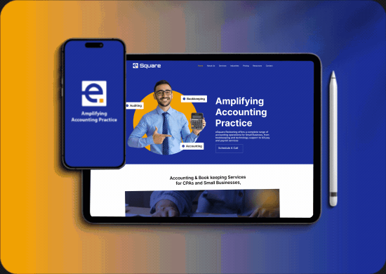 Revolutionizing Digital Presence - New Brand & Design - Esquare branding business assets business website graphic design logo ui ux