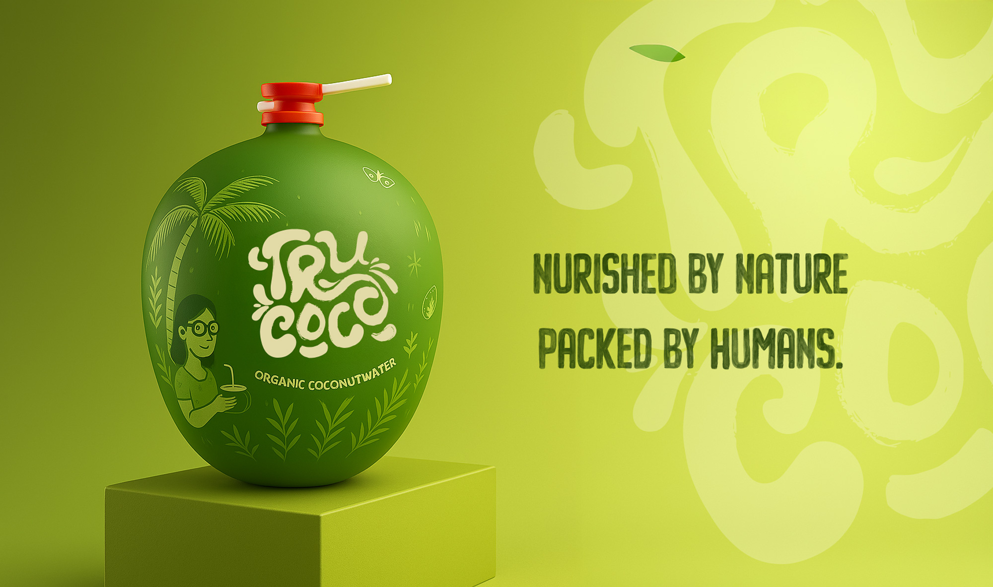 TruCoco - Hand Drawn Logo Design 3d branding design graphic design logo packaging packaging design product photography wortham