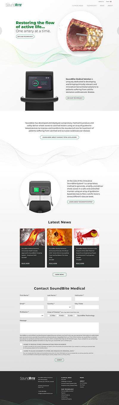 Medical Device Website branding design ui ux website