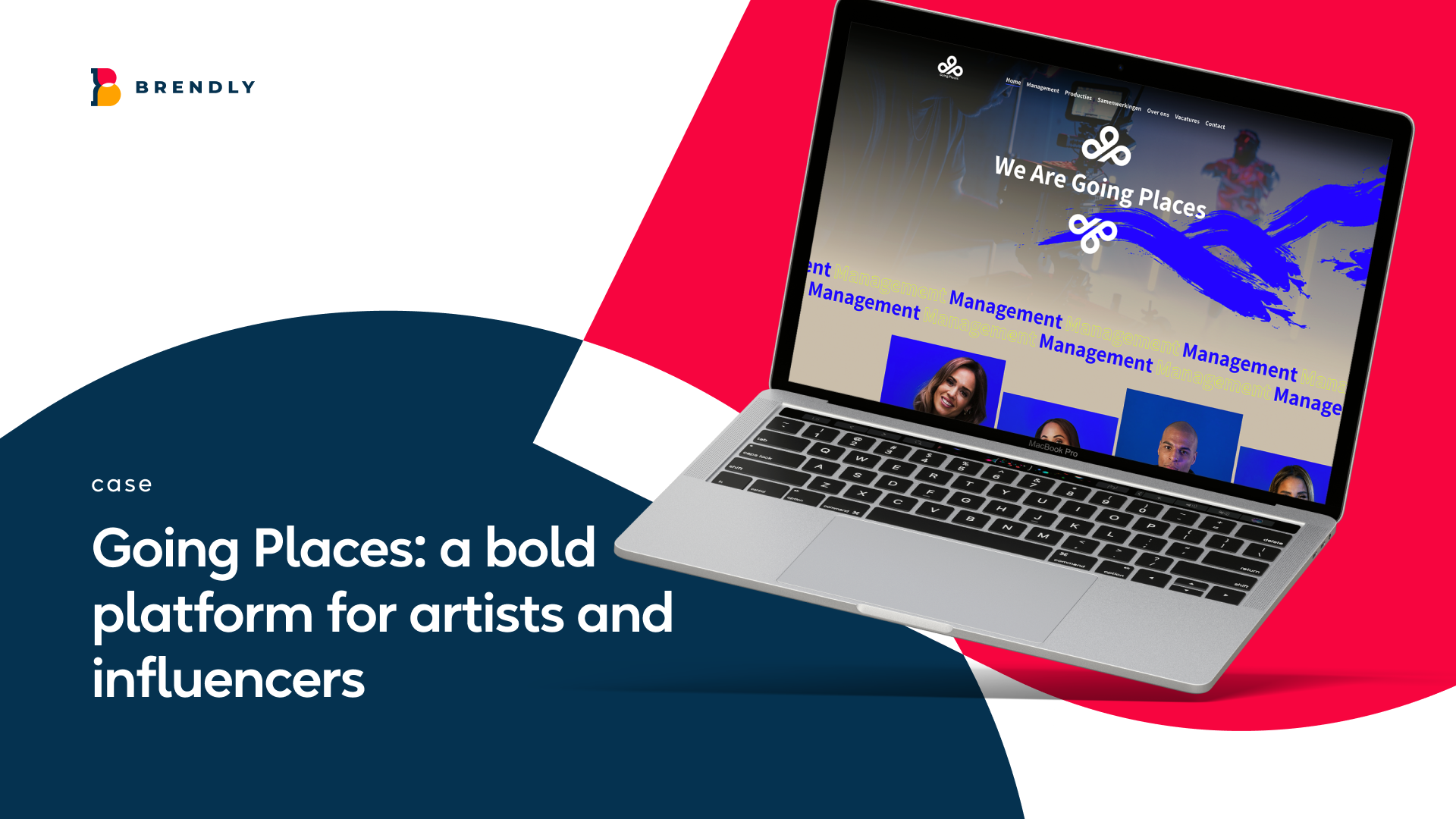 Going Places: a bold platform for artists and influencers ux webdesign wordpress