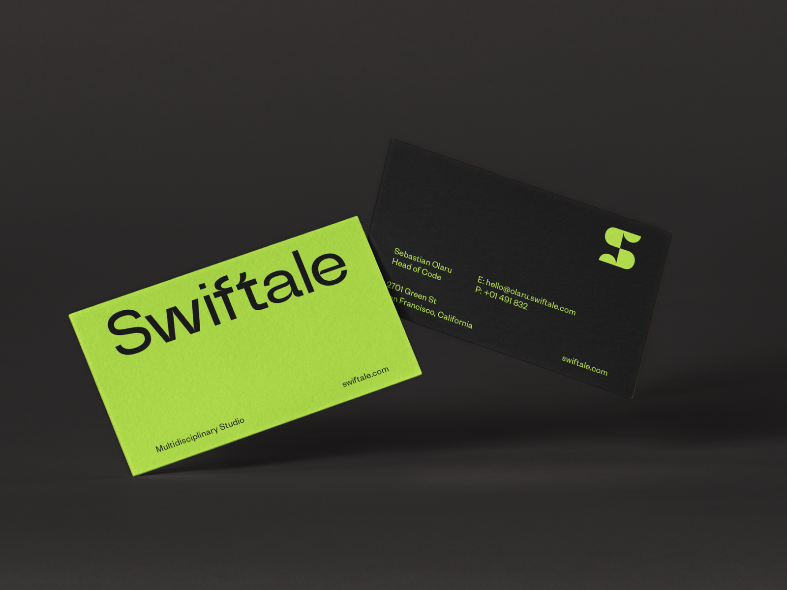 Swiftale Agency - Business Card Design brand identity branding business cards design digital agency dobritoiu tudor swiftale tech agency tech branding