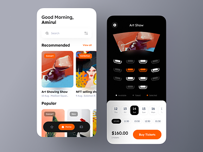 Event App UI design event eventapp eventui home screen ios minimal app mobile ui modern app ui ux