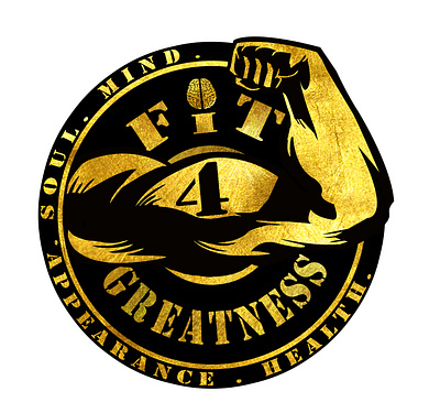 Fit 4 Greatness brand branding company fitness graphic design gym illustration logo logo design rustic