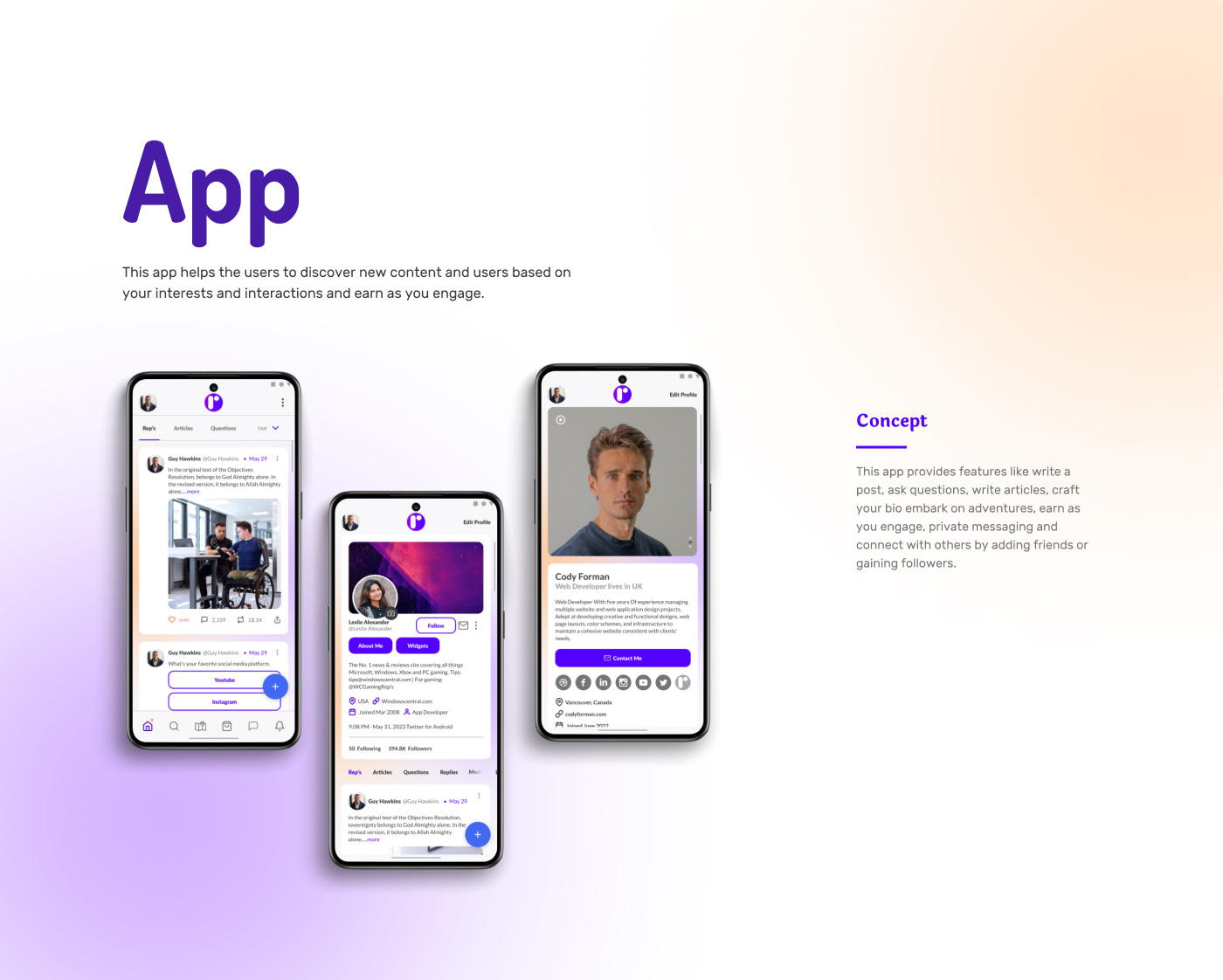 Example of Professinal App Design