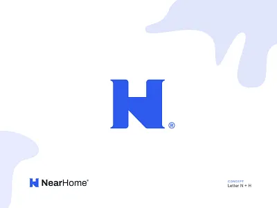 Letter N & H Home or Housing Logo brand design brand identity branding construction logo flat logo geometric logo h letter hn letter logo hn logo home logo housing logo lettermark logo minimalist logo modern logo n letter nh letter nh letter logo nh logo properties logo