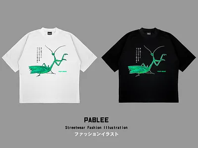 Mantis. Streetwear Japanese Illustration design fashion illustration illustrator japanese nature streetwear tshirt tshirt art tshirt design tshirt designer