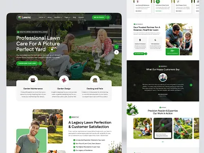 Gardening & Landscaping website Design contractor gardening homepage landing page landscaping landscaping website lawncare lawncarewebsite uidesign uiux uiuxdesign web design webdesign website website design