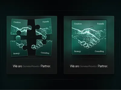 🤝 3d animation bento branding card design graphic design grid illustration landing logo motion graphics puzzle service ui ux website