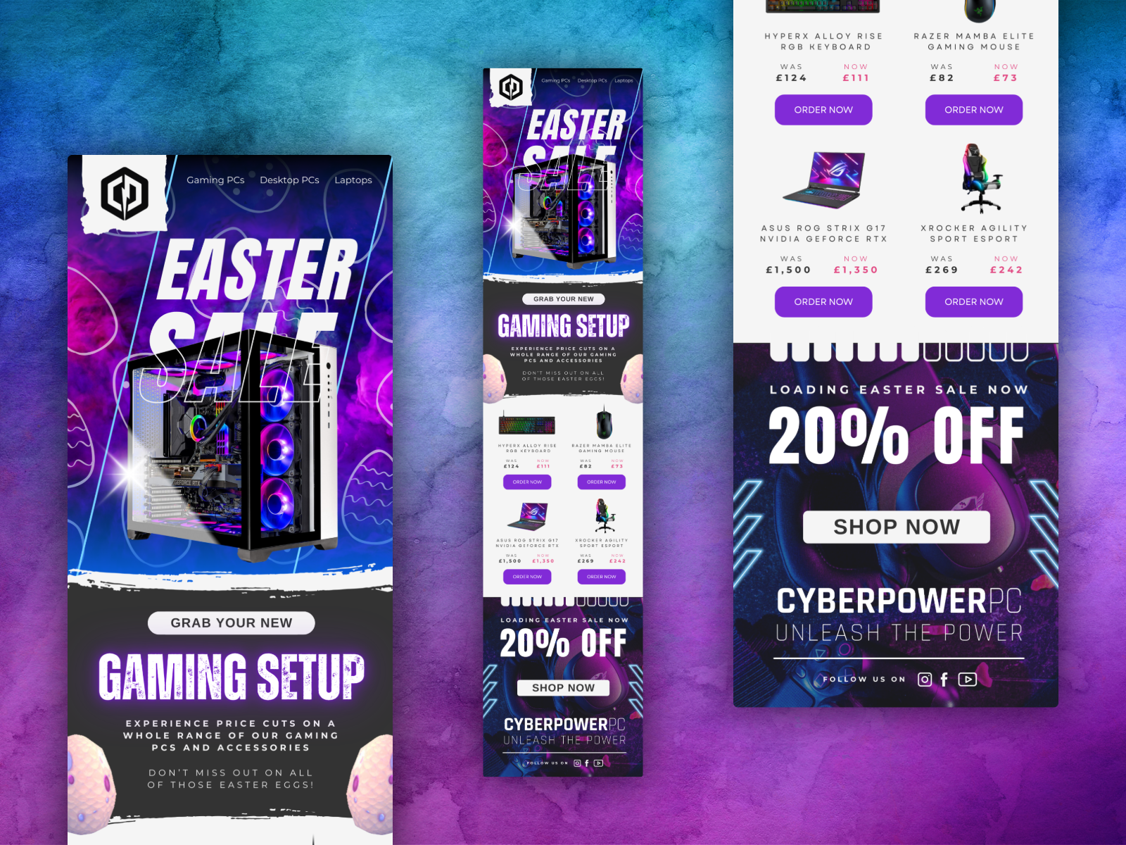 MULTICHANNEL PACK branding design email graphic design layout logo social media website