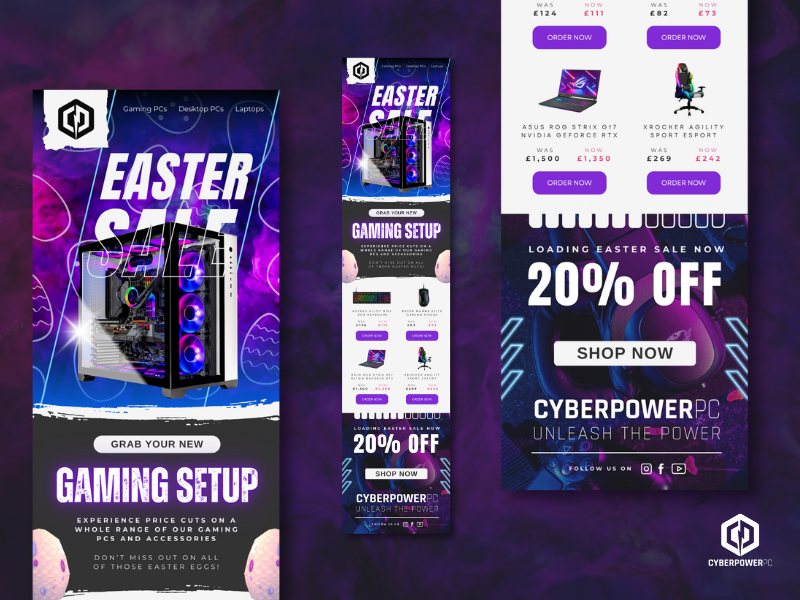 MULTICHANNEL PACK branding design email graphic design layout logo social media website