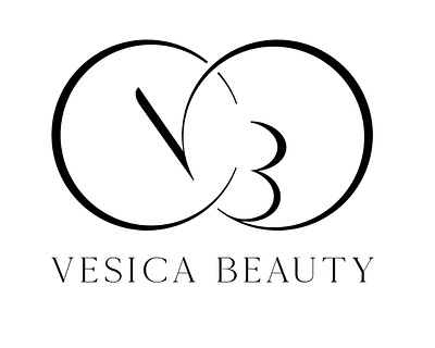 Vesica Beauty Logos black and white brand branding company design elegant freelance graphic design illustration logo logo design minimalist packaging product design
