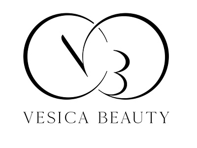 Vesica Beauty Logos black and white brand branding company design elegant freelance graphic design illustration logo logo design minimalist packaging product design