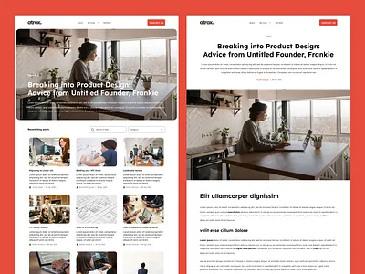 Minimalistic blog and article template #03 articles blogs callouts content template ui ux