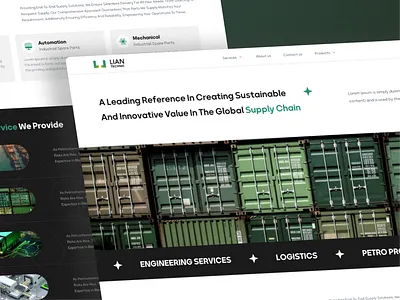 Lian Tech Logistics Landing Design industry landing page landingpage logistic product design sup ui ui design ux