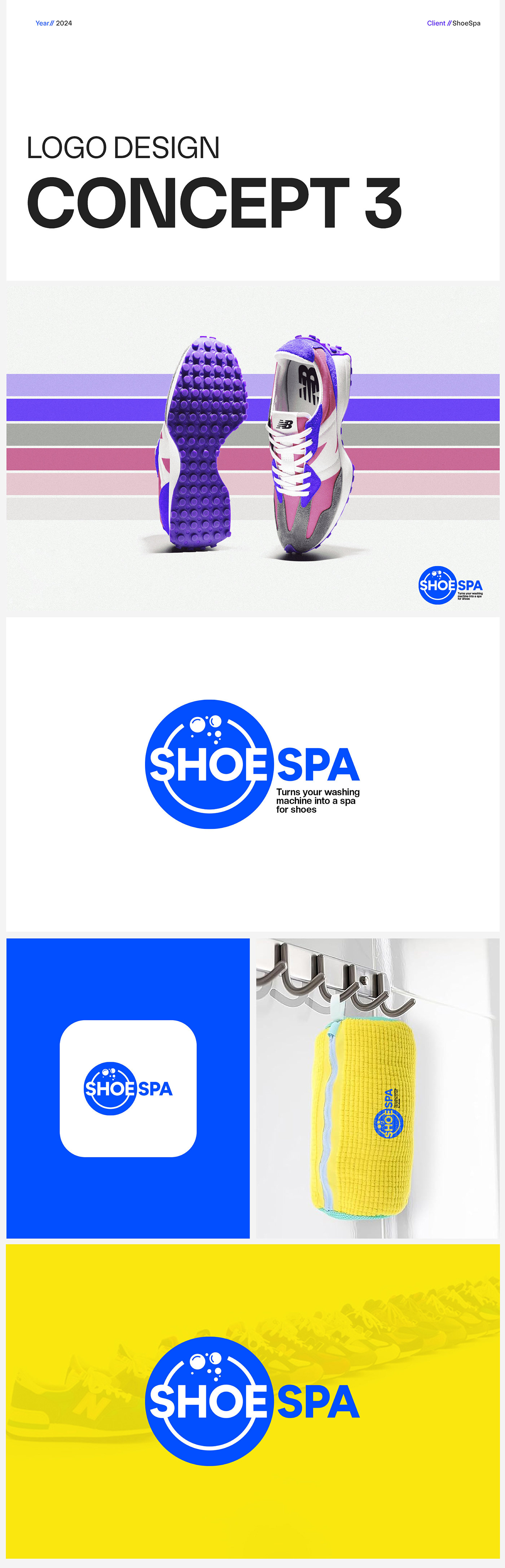 ShoeSpa - Logo Design 3d animation branding graphic design logo motion graphics ui