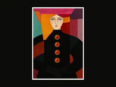 Contoured Emotion abstractface boldshapes color for the soul colorblocking emotionalart etsyart geometricalportrait minimallism illustration modernistart procreateart