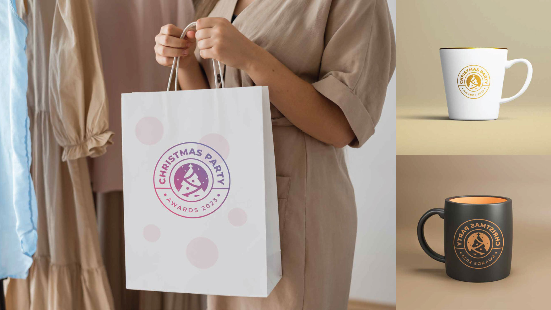 Christmas Party - Branding 3d animation branding graphic design logo motion graphics ui