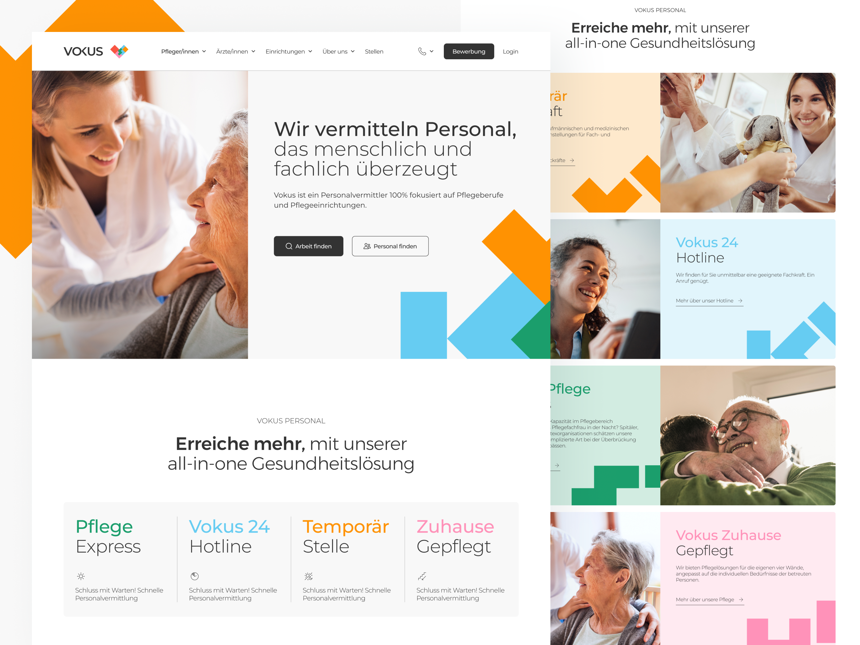 🧑‍💼 Vokus – Website for Leading Healthcare Recruiter cleandesign landingpage recruiting uidesign uxdesign webdesign webflow