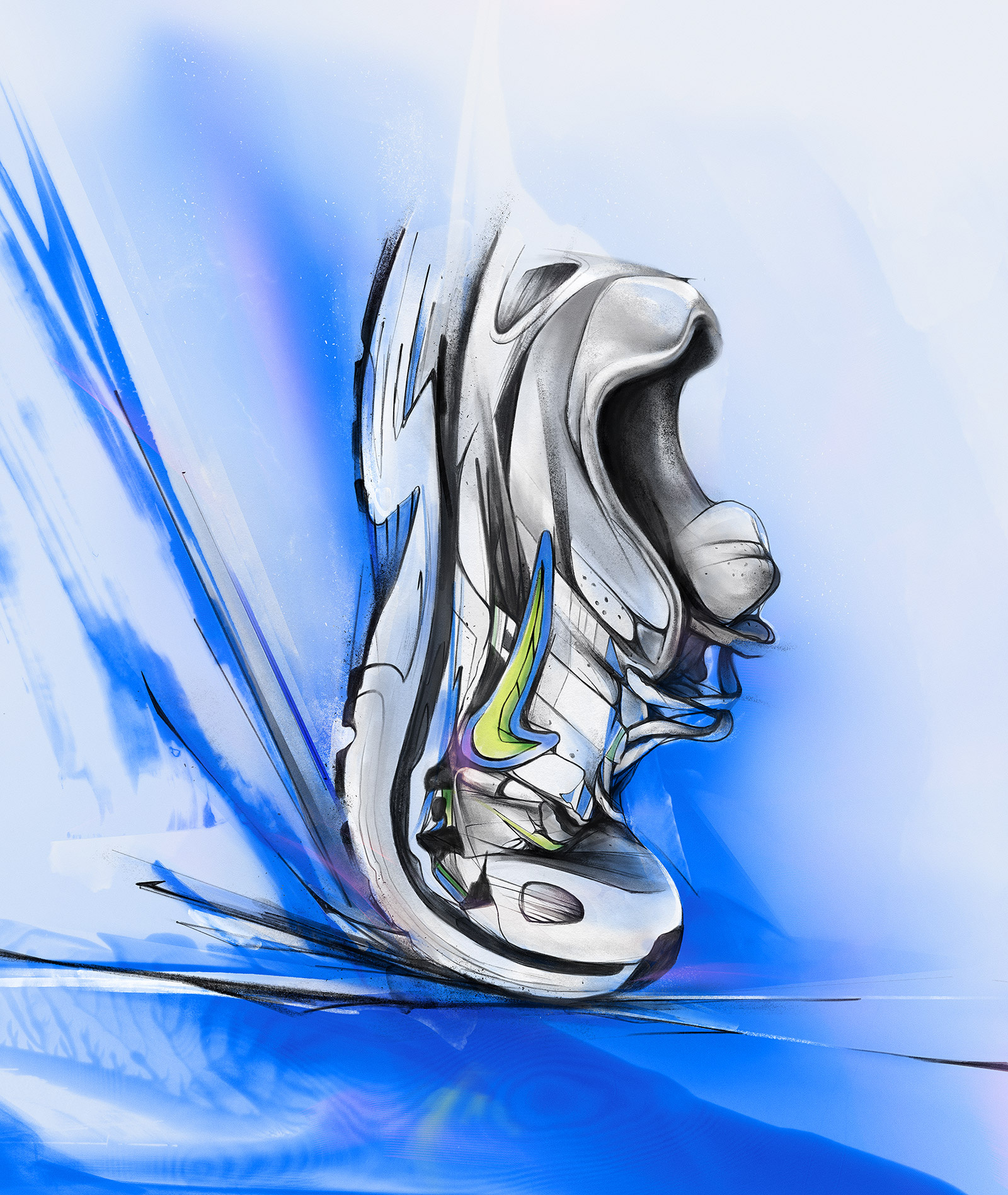 🎾 Sneaker illustration drawing illustration nike pencil sneaker tennis usopen