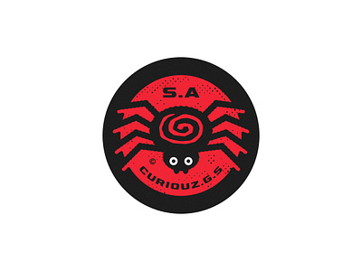 CURIOUZ011 graphic design illustration logo spider typography