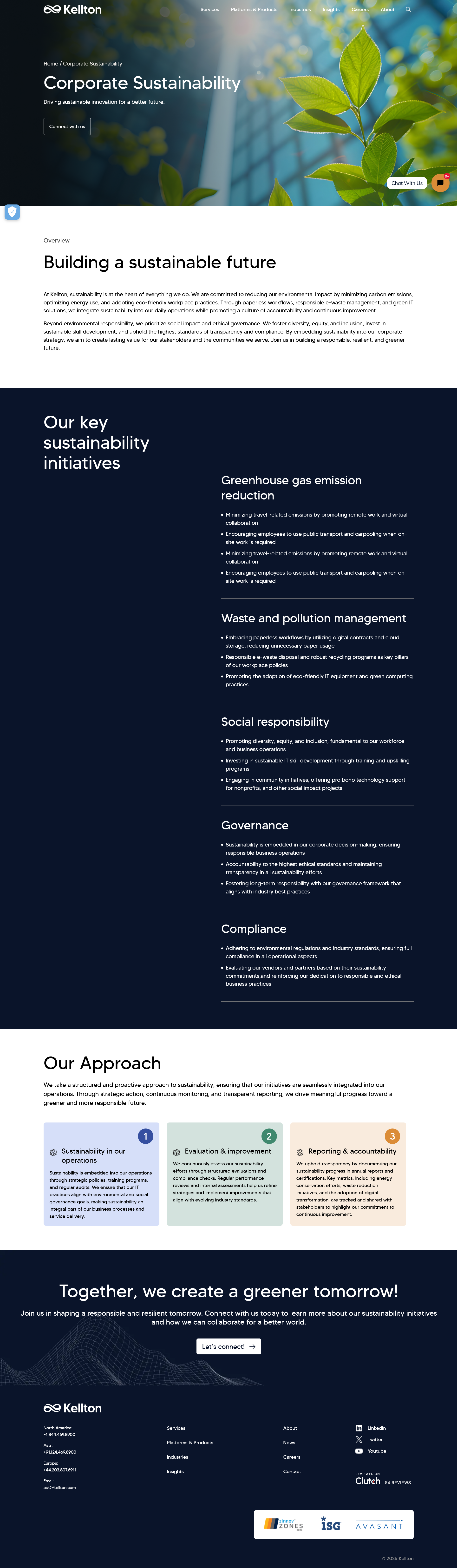 Kellton introduced a newly designed page branding design green ui ux