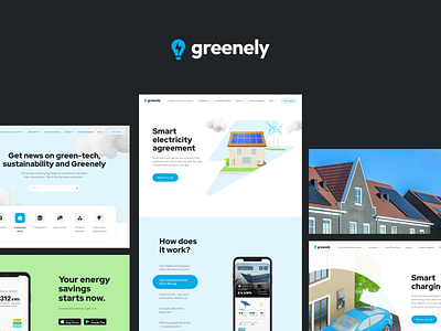 Greenely — UI/UX design for a smart energy company 3d 3d illustration clean clean landing page energy startup landing page landing page design minimal minimal web design ui uiux design ux web design website design