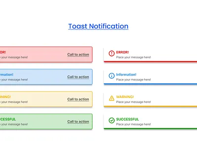 Toast Notifications app branding design graphic design illustration logo typography ui ux vector