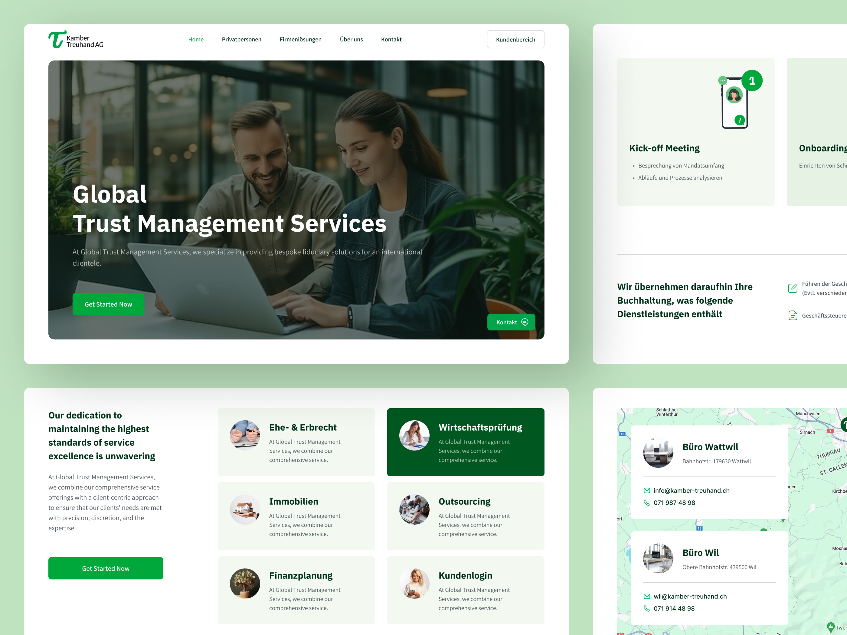 🧾 Kamber Treuhand – Website for Eastern Switzerland Trust accountingwebsite branding clean cleandesign consultingwebsite design financialservices interface landingpage minimalistui responsivewebsite ui uidesign ux uxdesign web webdesign