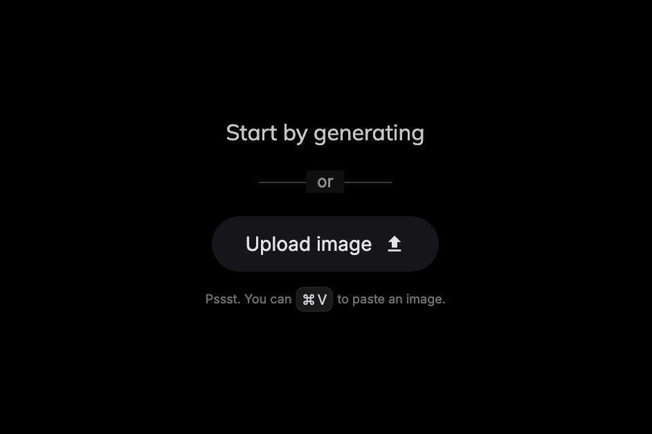 Start by generating generate hint ui upload file upload image