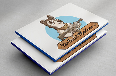 Dog with the gun animation branding cartoon cartoon art cartoon portrait cartoonist design illustration logo ui