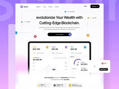 Crypto Currency Landing Page - Towhid crypto cryptoexchange digitalcurrency fintech landingpage moderndesign ui uiux design uxui website