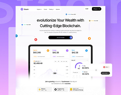 Crypto Currency Landing Page - Towhid crypto cryptoexchange digitalcurrency fintech landingpage moderndesign ui uiux design uxui website