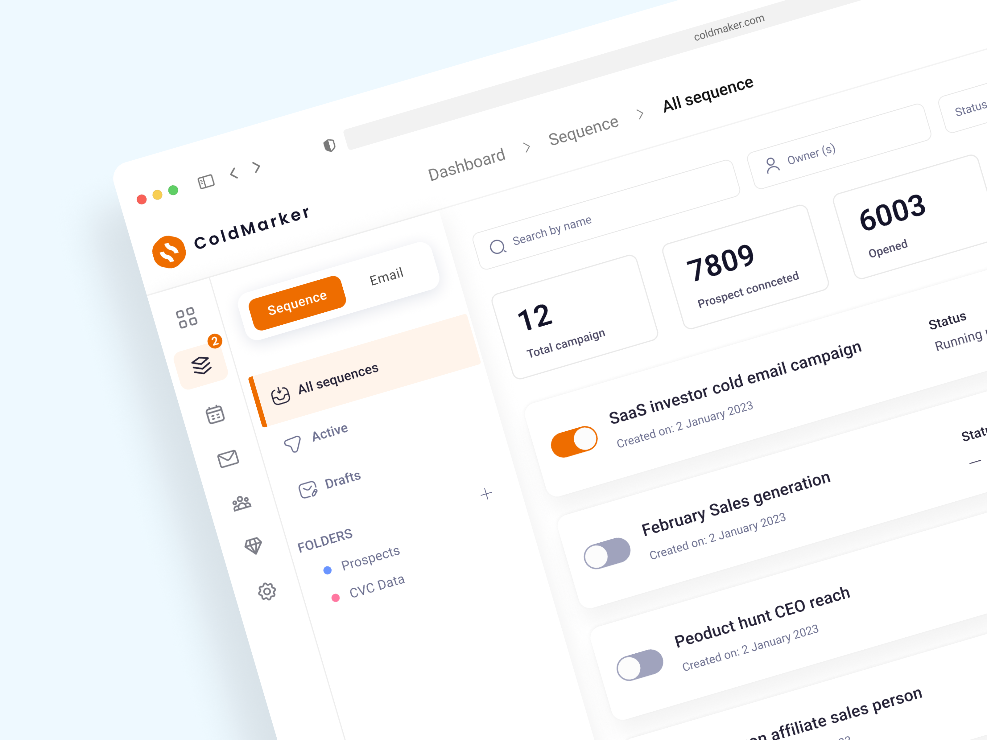 Cold email marketing SaaS