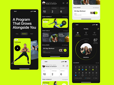 Mobile Fitness UI Concept android app fitness app ios mobile app training app ui ux