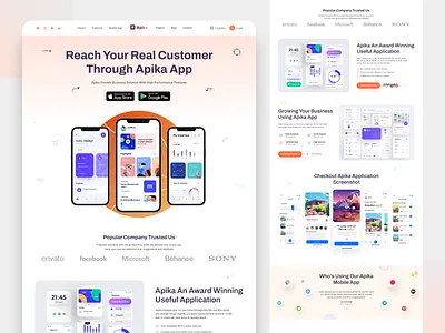 Mobile App Landing Page app app landingpage app ui app website branding landingpage design mobile app mobile app landingpage ui ui ux ux design website design
