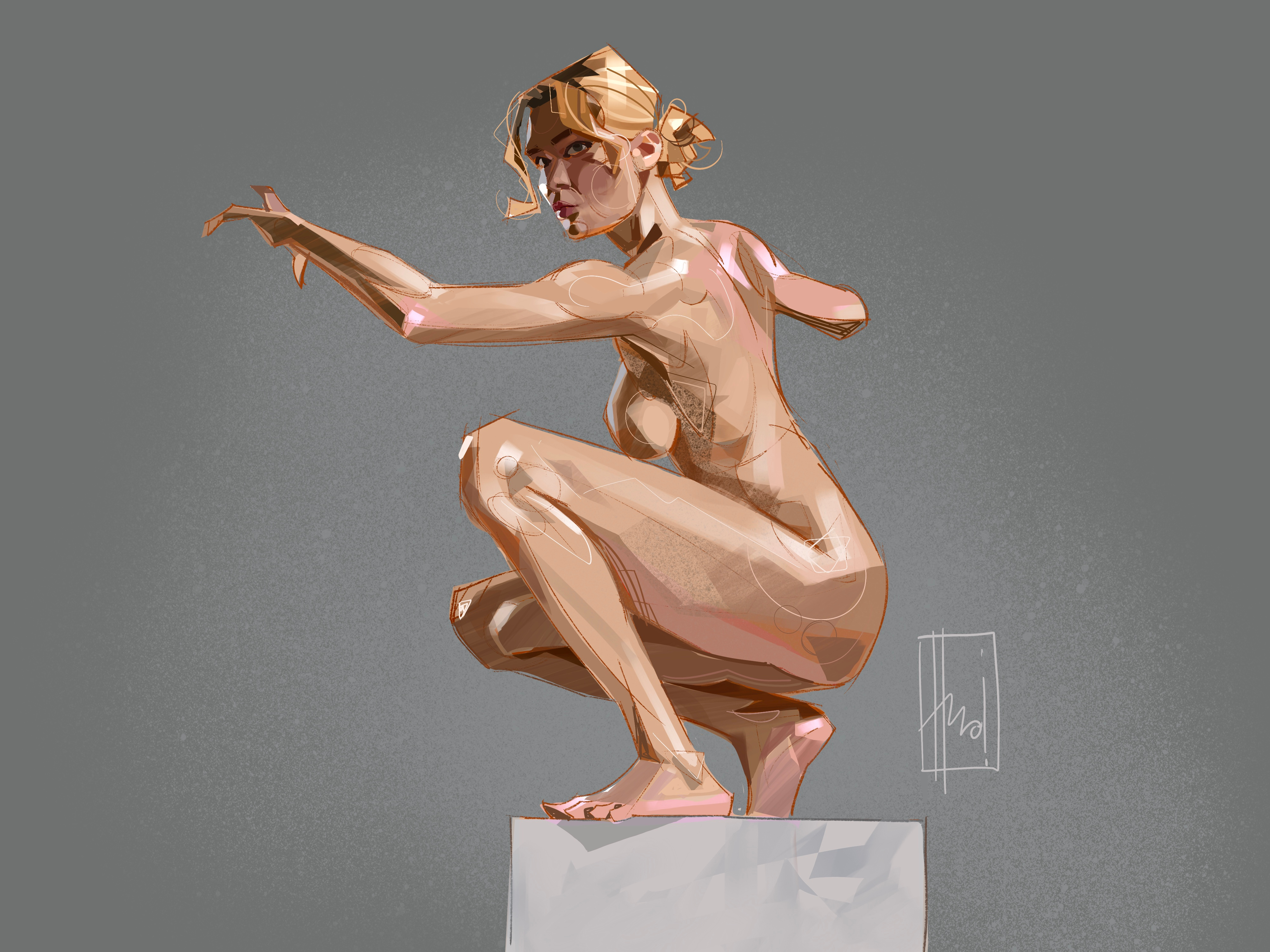 Female Warrior Pose drawing anatomy drawing from reference female body human anatomy illustration nude woman woman anatomy woman pose