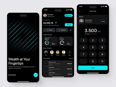 Finance Mobile App budget budget app design finance finance mobile app fintech fintech app fintech design interface mobile app mobile application mobileapp product design savings ui uiux ux