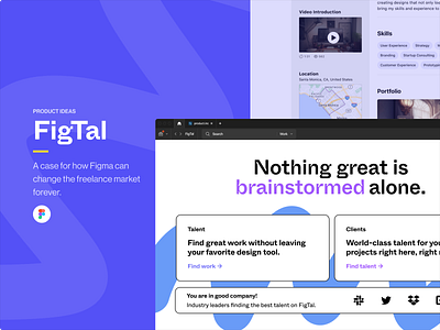 FigTal: a case for how Figma can change the freelance market case studies figma freelance ideas marketplace product product design talent ui ux