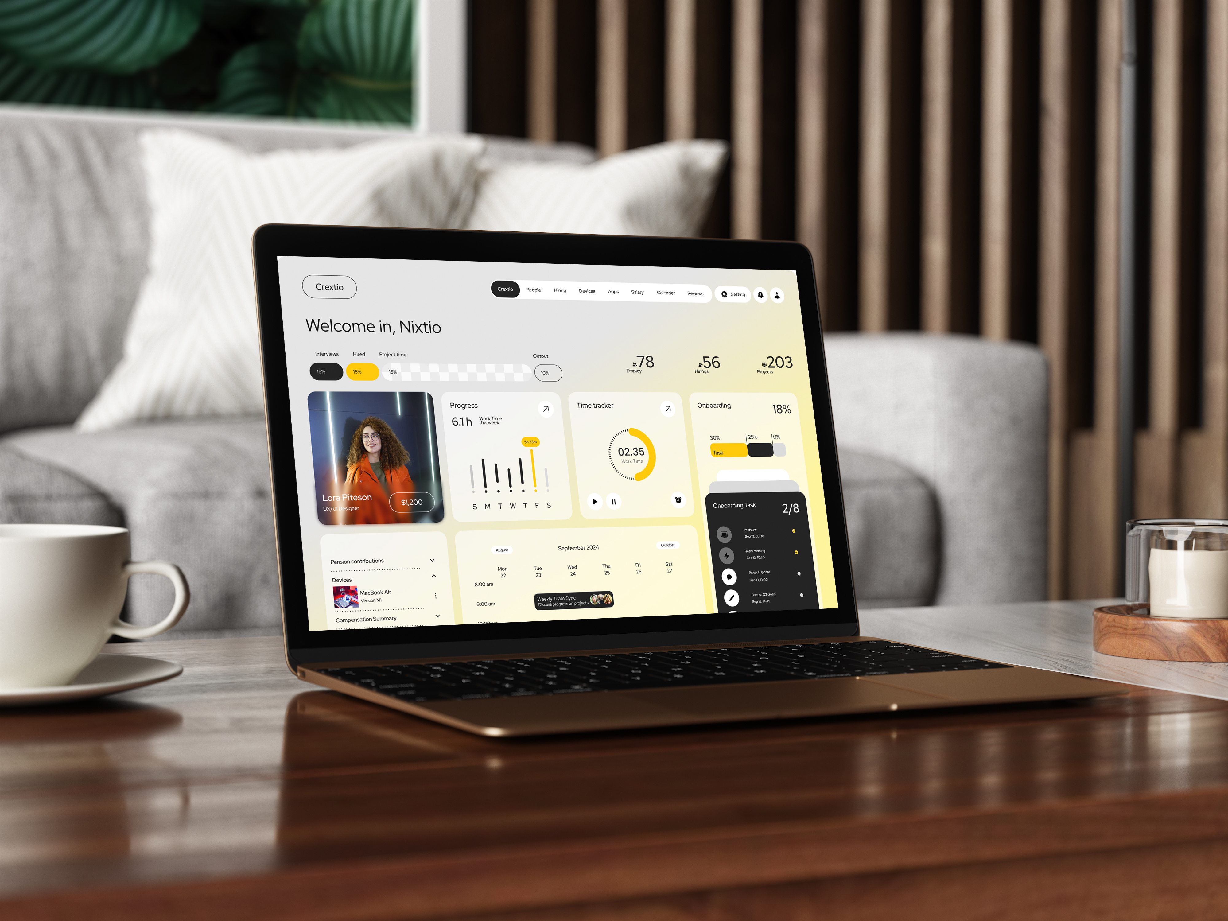Example of Professional Clean Dashboard For Web&App
