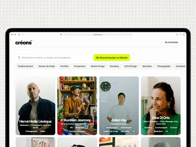 🇺🇸 Créons – Helping thousands of creatives grow professionally creatives marketplace product design ui ux